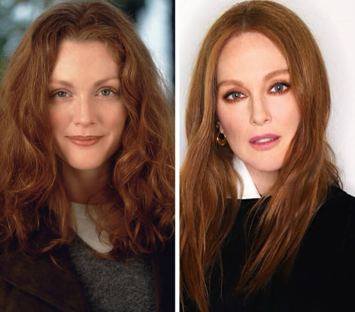 Julianne Moore Then and Now