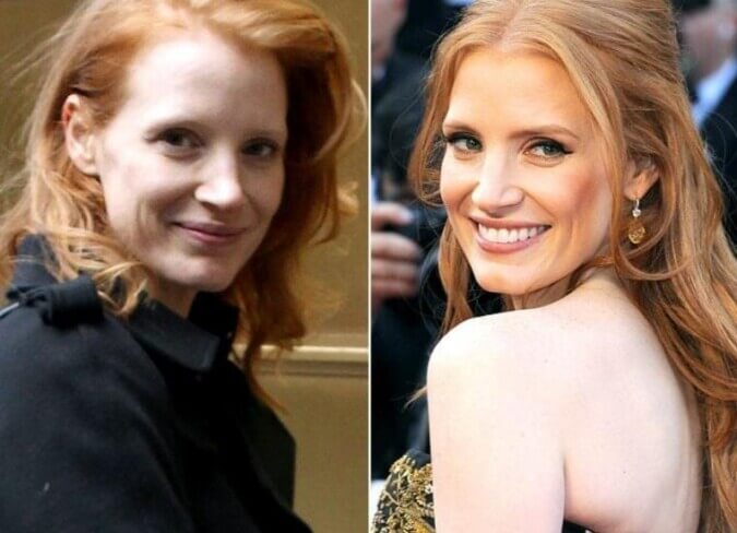 Jessica Chastain Before and After